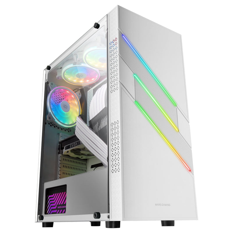 PC Case Marsgaming MCU3 ARGB White ATX