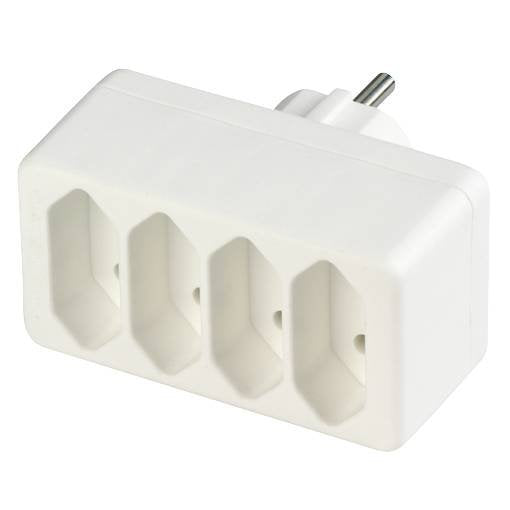 Rev Connector Transicion 4 Veces Eurosteckdosen White