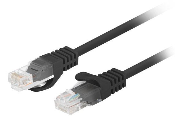 Lanberg Pack 10 Network Cable CAT.6 UTP 0.25M Negro 10-PACK