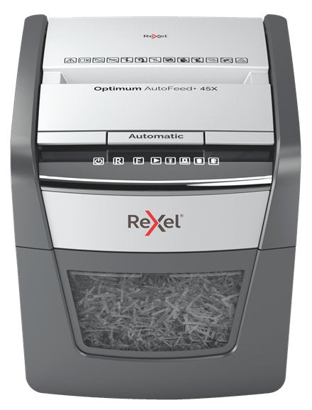 Rexel Paper Shredder Documentos Optimum 45X P2 / 4X28 / 45 Hojas / 20L / Klamm / Kred /