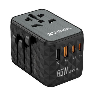 Verbatim Wall Charger Universal UTA-05 GaN Iii Socket Power Universal 2x USB Type-c 2x USB 65W — image 1
