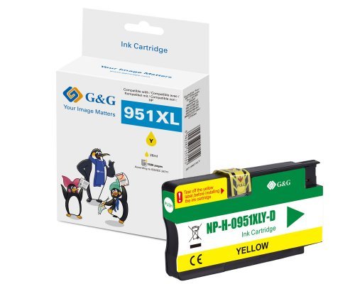 G&g Ink Cartridge Compatible With HP 951XL/ CN048AE Yellow