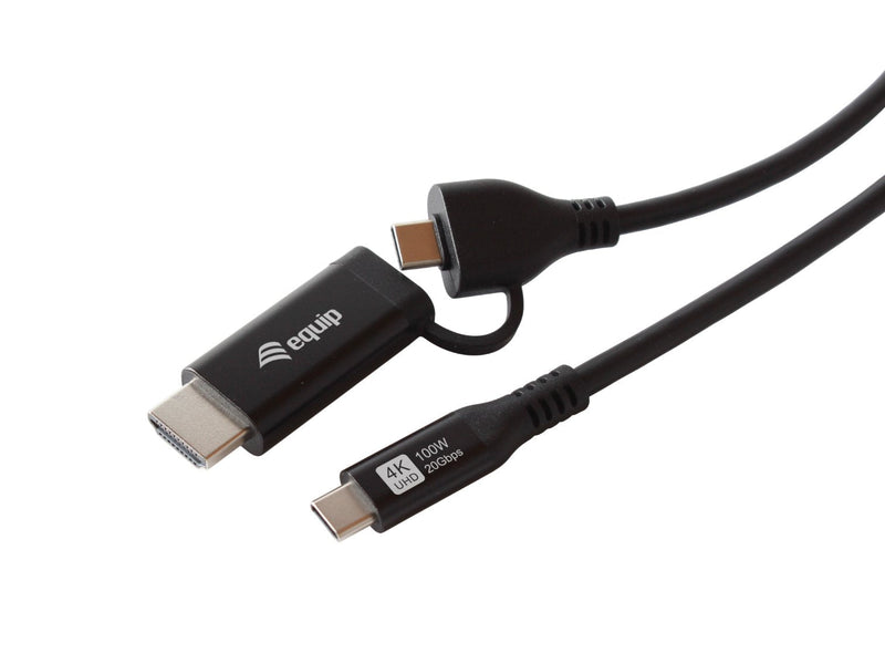 Equip Adapter Usb-c-usb-c + HDMI PD100W 4K 60HZ 1.00M Alu.