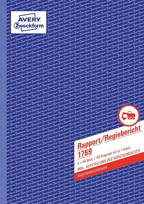 Avery Zweckform Rapport/Regiebericht - 40 Hoja - A4 (210 X 297MM) — image 1