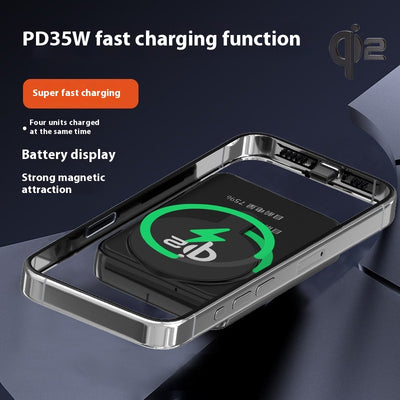 With Cable 35W New QI2 Magnetic Wireless Power Bank