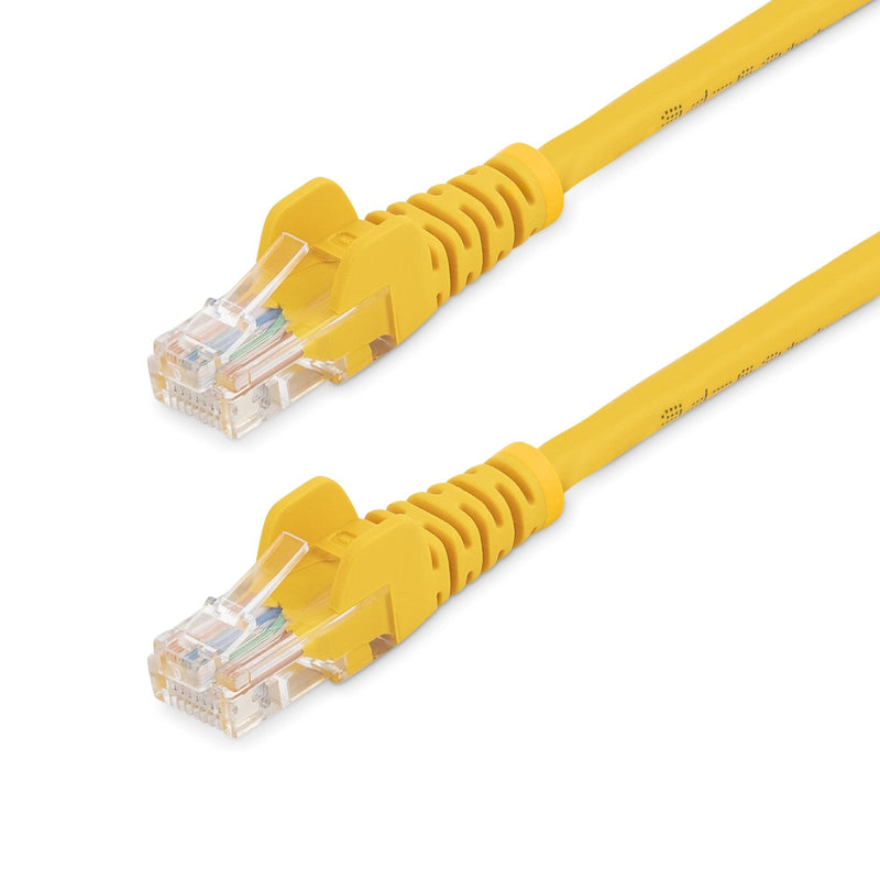 StarTech.com Network Cable 0 5M Yellow CAT.5E Ethernet RJ45 Without Enganches Latiguillo Snagless Cable Interc