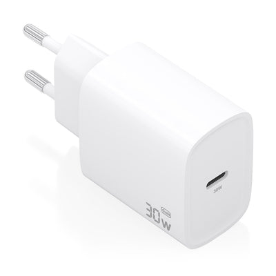 Aisens Charger GaN 30W, 1x USB-C PD 3.0, White — image 1