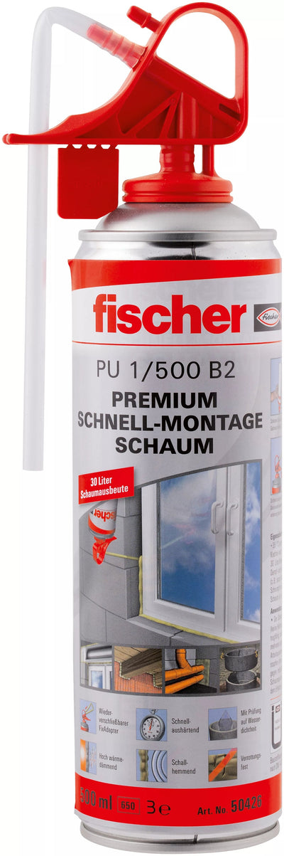 Fischer 1K - Espuma Assembly Fast Pu 1 / 500 B2, (beige, 500ML) — image 1