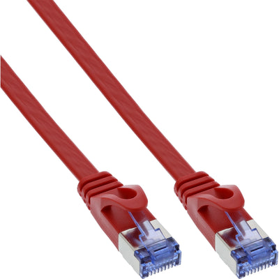 Inline Network Cable Flat , U/FTP, CAT.6A, Red 3M — image 1