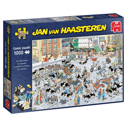 Jan Van Haasteren The Cattle Market 1000 Pcs Puzzle Rompecabezas 1000 Pieces Dibujos — image 1