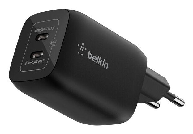 Belkin Gaming USB-C Charger 65 Watt, GaN Black ENA007KQBK