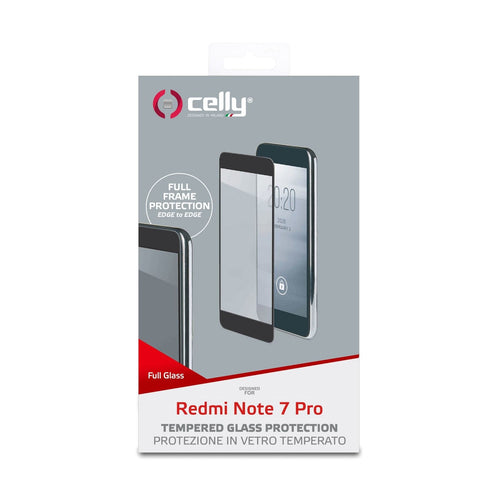 Celly FULLGLASS843BK - Screen Protector Xiaomi Note 7 And 7 Pro Anti Huellas, Anti Arañazos With Bordes Colour — image 1