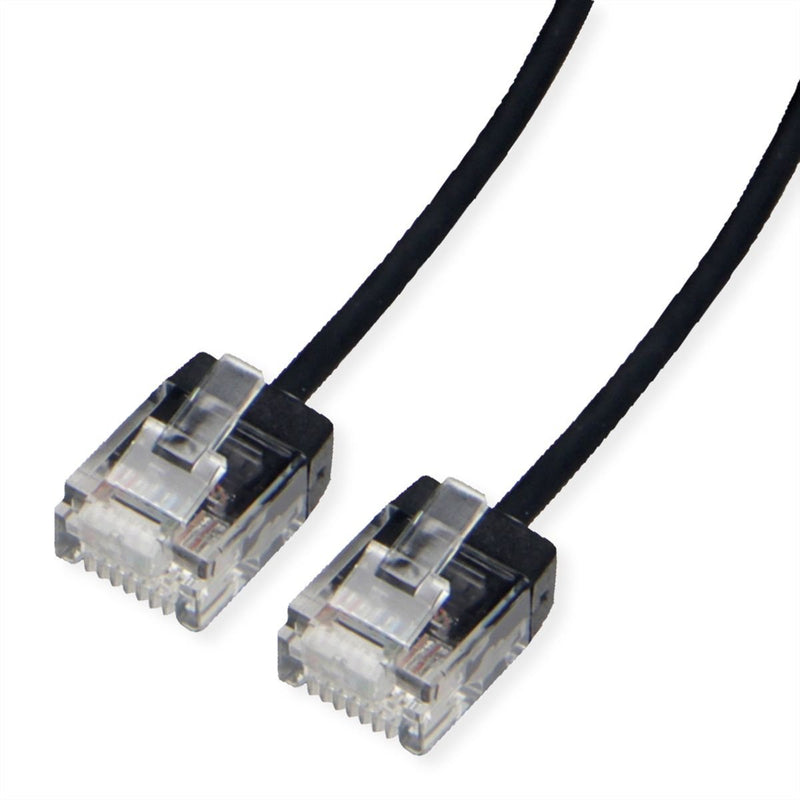 Roline UTP Datacenter Network Cable CAT.6A (class Ea), Lsoh, Slim, Extra Kurzer Plug Black 3M