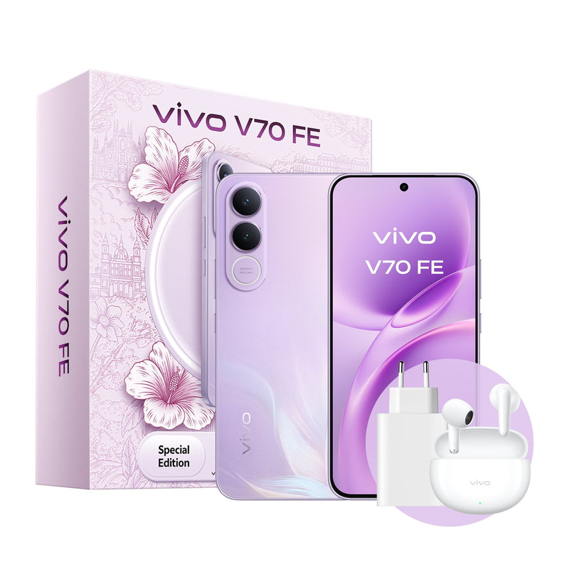 Vivo Smartphone V70 Fe 8GB 256GB 6.83' 5G Púrpura Includes Charger + Headphones