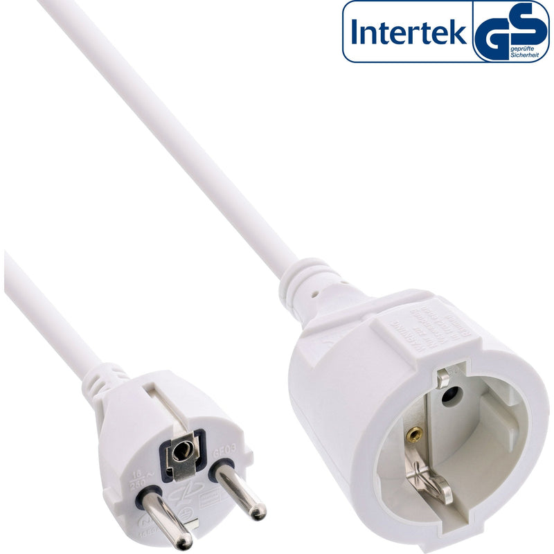 Inline Cable Extensión Power Type F White 10M