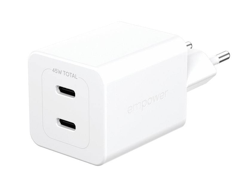 Panzerglass Empower™ By ® Turbo 45W Charger Incl. 2 X USB-C Eu Plug Silver White Smartphone White Power Altern