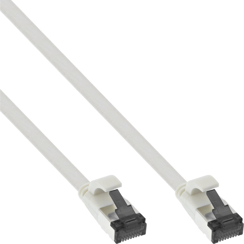 Inline Network Cable Flat , U/FTP, CAT.8.1, Tpe Libre Halógenos, White 1M