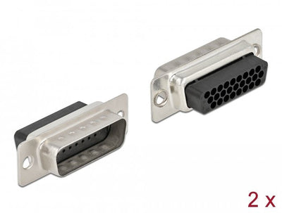 Delock Plug Crimpado D-sub HD 26 Clavijas, Metal 2 Pieces — image 1
