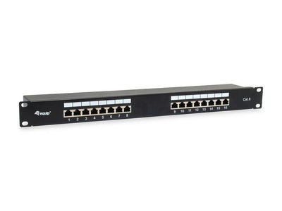 Equip Patchpanel 16x RJ45 CAT.6 19 1HE Black — image 1