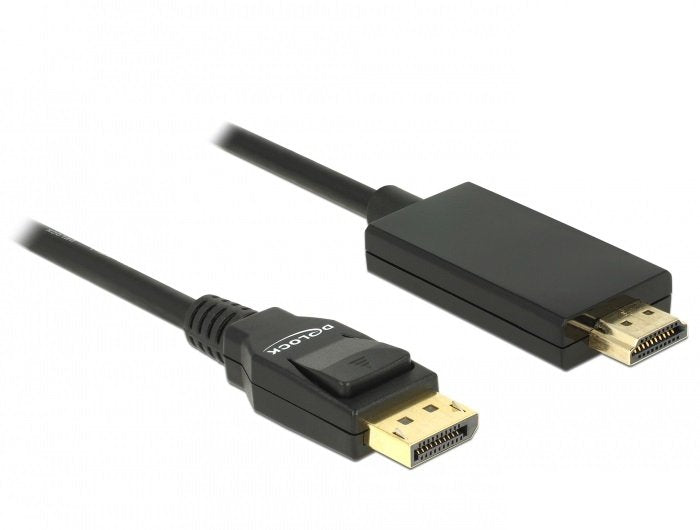 Delock Cable DisplayPort 1.2 Male Hdmi-a Male 1M Negro 4K