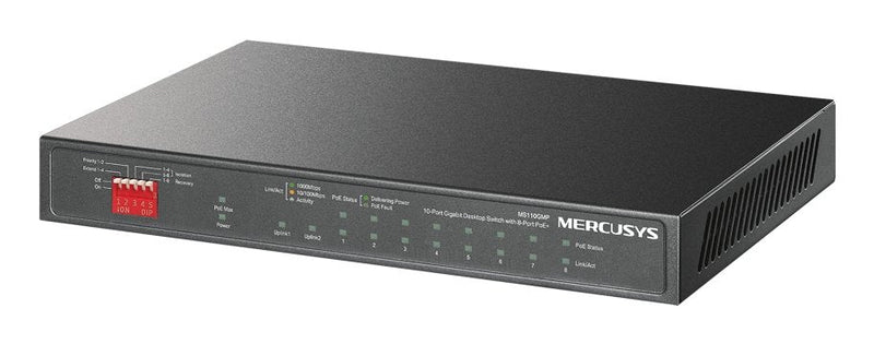 Mercusys Switch PoE + No Gestionable MS110GMP 10P 8x RJ45 GB PoE + 2x RJ45 GB 11W