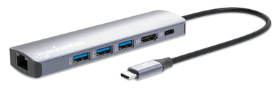 Manhattan 6-IN-1 4K USB-C Dockingmation 1x HDMI 3x USB 5GB S — image 1