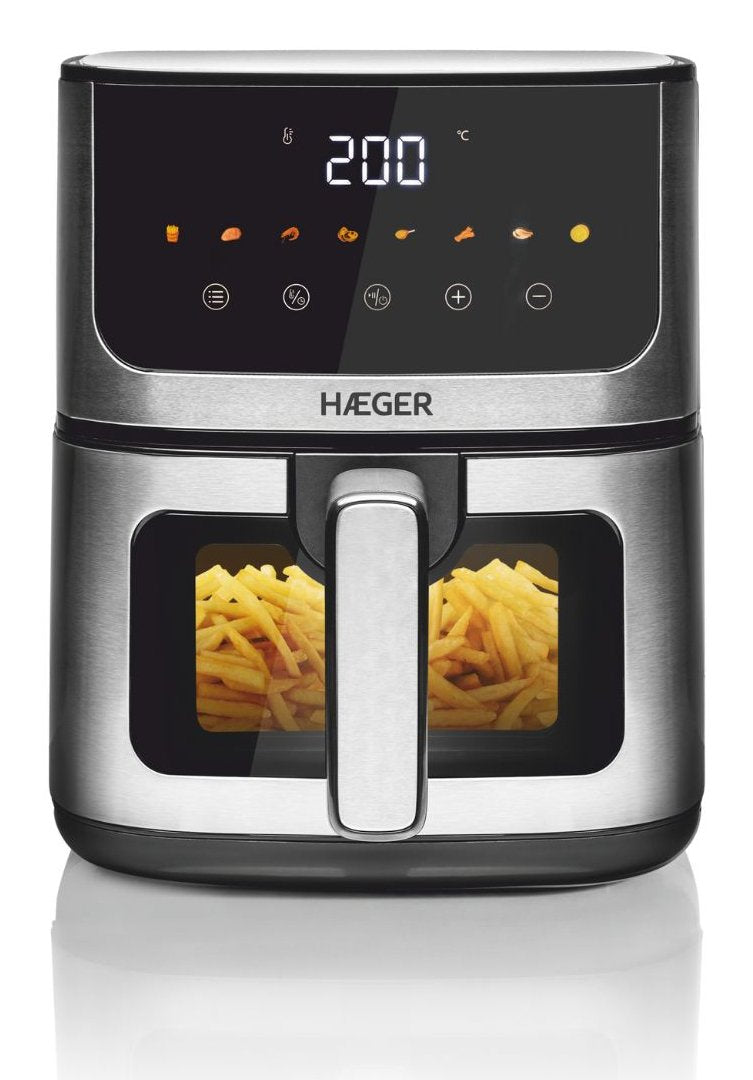 Haeger Fryer Digital Sin Oil Magic Window - 4,7 L, 8 Programas, Pantalla DIGITAL,1200W