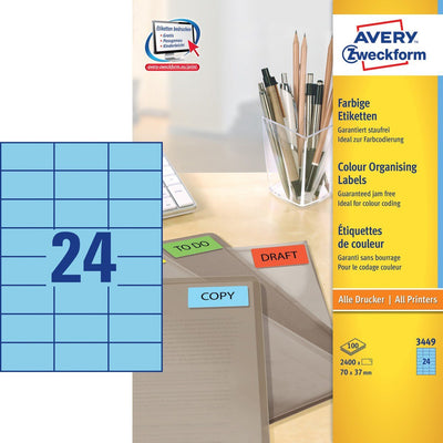 Avery Zweckform Labels 3449 Blue 70,0 X 37,0MM — image 1