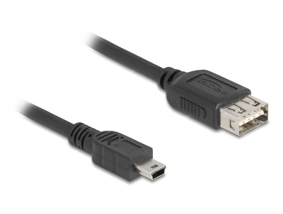 Delock 81524 USB Cable 2.0 USB Type Mini-b Male a Easy USB Tipo-a Female 1M — image 1