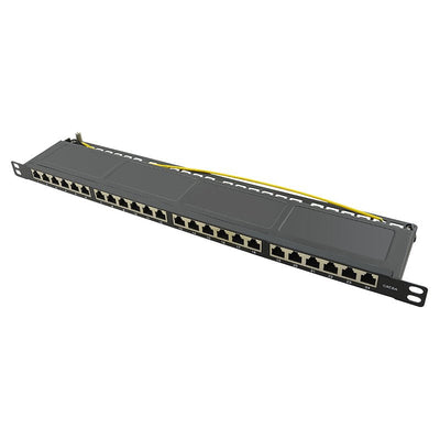 Logilink Patchpannel 19 24 Port CAT.6A STP Black 0.5 He — image 1