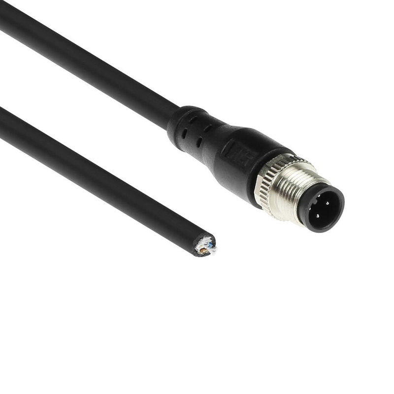Industrial 1.50 Meters Sensor Cable M12A 4-PIN Male To Open End Superflex Xtreme Tpe Cable Shielded