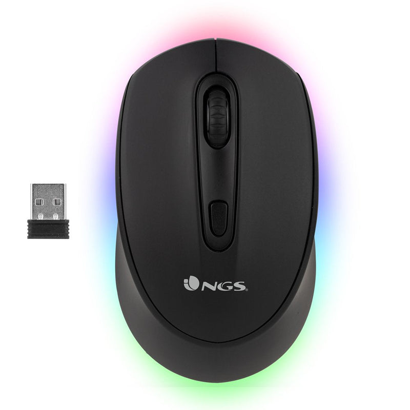 Ngs Wireless Mouse Bluetooth Smog-rb Battery Rechargeable Up To 1600 DPI Black