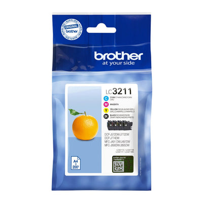 Brother LC-3211 Paquete 4 Black Yellow Cin, Magenta Genuine Ink Cartridge Brother DCP-J572, DCP-J772, DCP-J774 — image 1