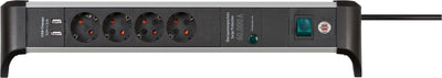 Brennenstuhl Socket Protection Contra Sobretensiones Alu-office-line 60.000A L. With USB — image 1