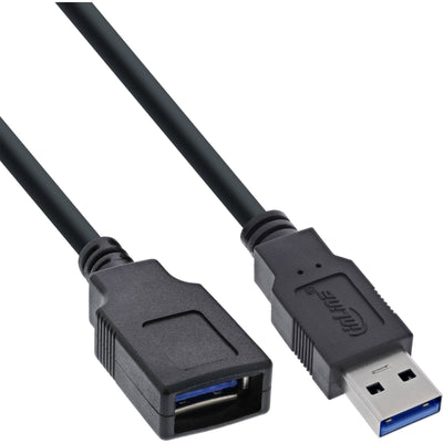 Inline USB 3.0 Cable Type a Male a Type B Female Black 1,5M — image 1