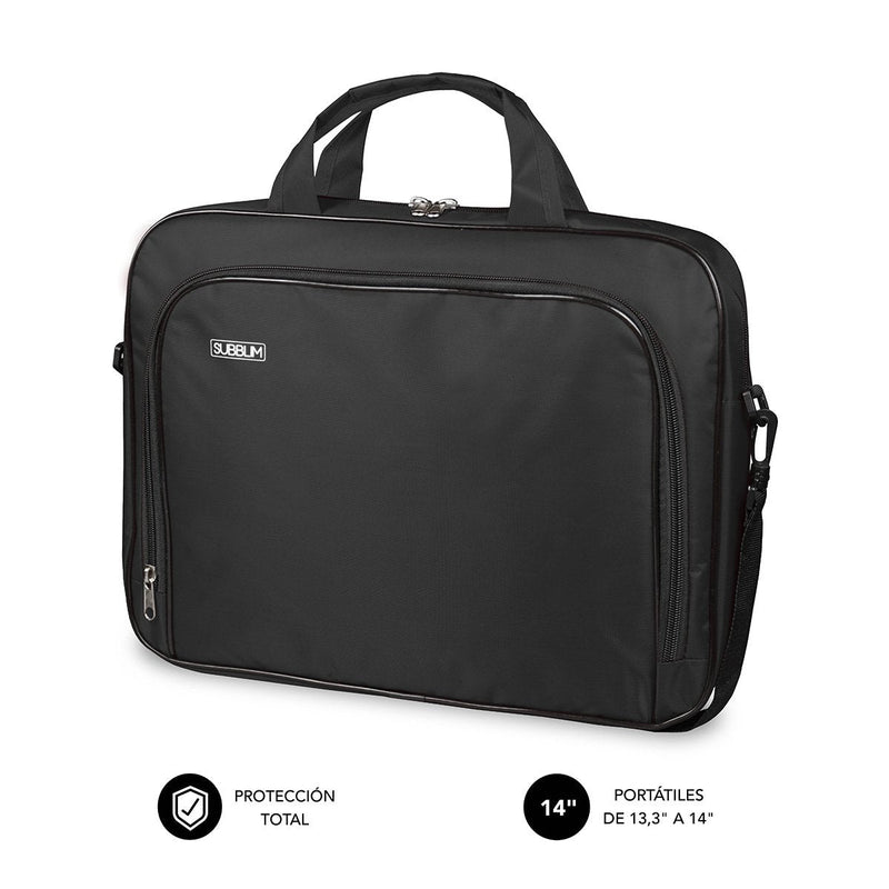 Subblim Case Oxford Black Laptops Up To 13.3'-14'/ 33.7-35.5CM Indoor Acolchado Bolsillo Outdoor Strap Hombro