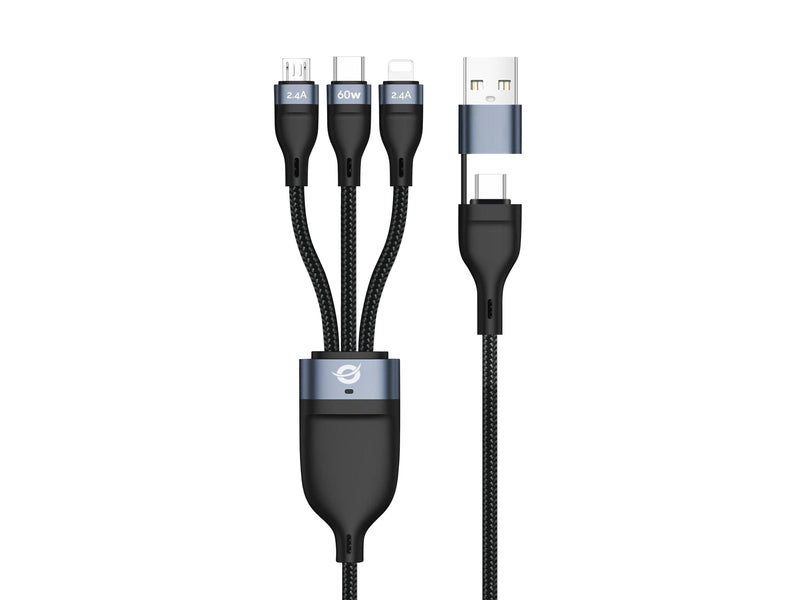 Conceptronic USB Cable -c 3IN1 2M PD 3.0 60W 20V 3A 480Mbps E-mark Adapter USB-A