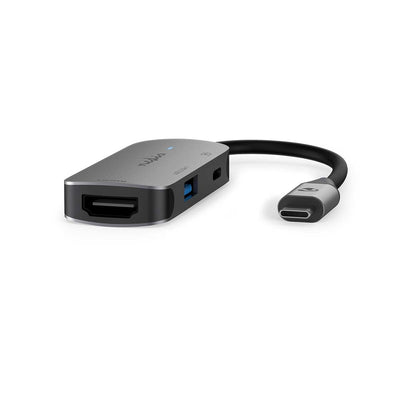 Nedis CCGB64230GY01 Hub Interfaz USB 3.2 Gen 1 [3.1 Gen 1] Type-c 5000 Mbit/S Grey — image 1