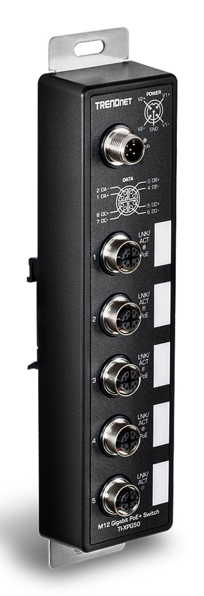 Trendnet 5-PORT Indumrial EN50155 M12 Gigabit PoE + Railway — image 1
