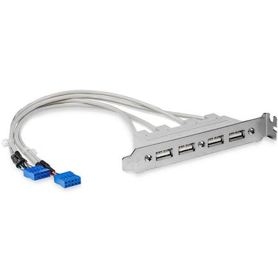 StarTech Bracket 4 Ports USB 2.0 With Connection a Motherboard 2X IDC10 USBPLATE4 — image 1