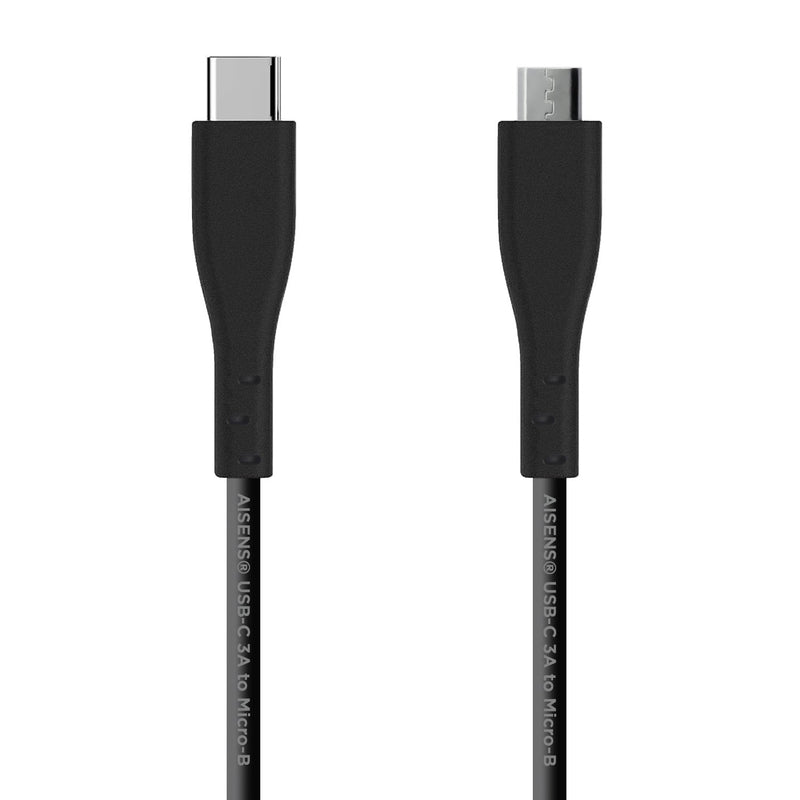 Aisens USB Cable 2.0 3A - Type USB-C/M-micro B/M - 1M - Black