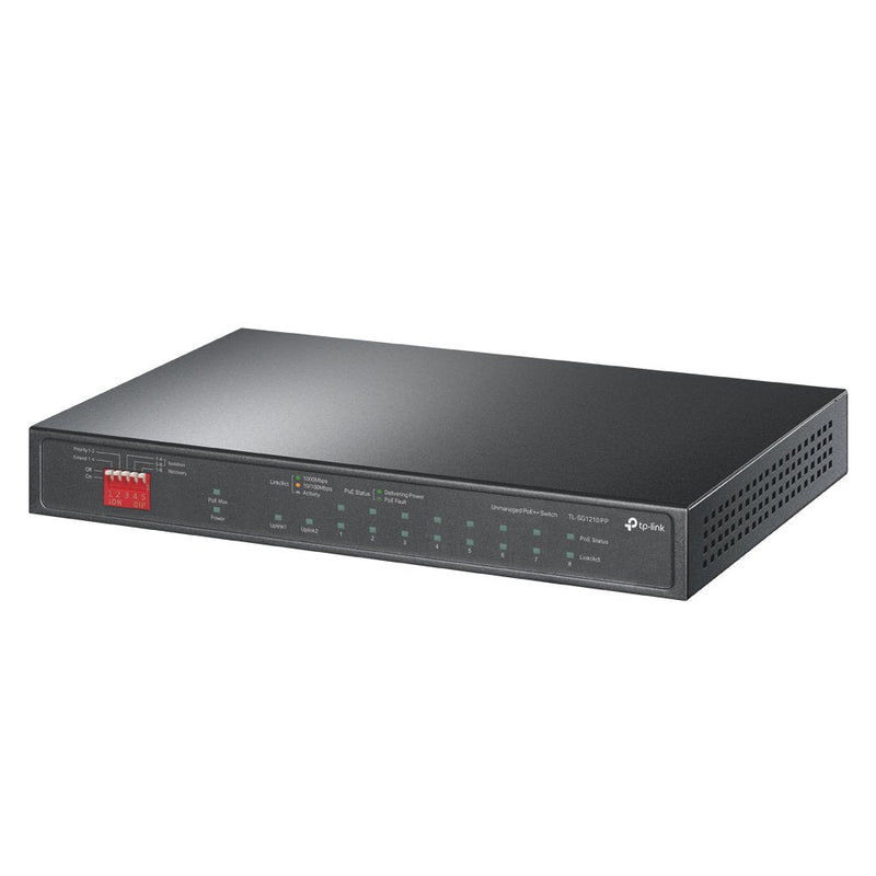 TP-Link TL-SG1210PP Switch No Administrado Gigabit Ethernet [10/100/1000] Energía Sobre Ethernet [PoE] Black