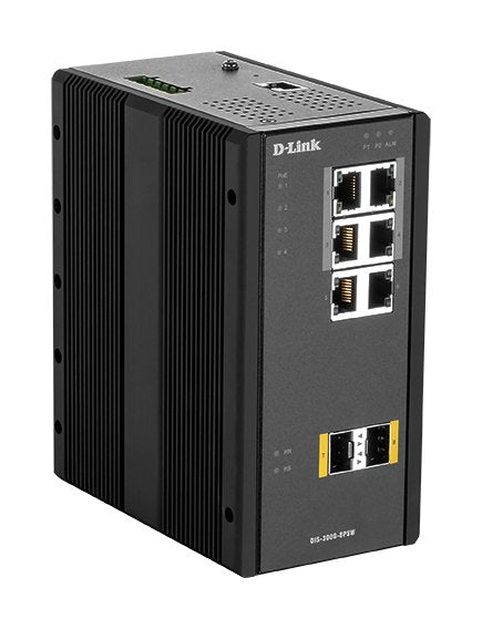D-link DIS-300G-8PSW 8 Port L2 Managed Switch With 6 X 10/100/1000BASET(X) Ports (4 PoE) &amp 2 X 100/1000BASE