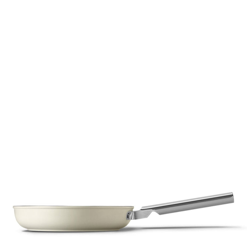 Smeg FPF2402CRM Frying Pan 24CM, Keramik, Edelstahlgriff, Mattcreme