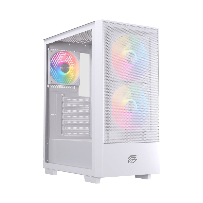 Einarex Box ATX Semitorre P100 RGB White 3 Fans EXCS-PL-100R-W