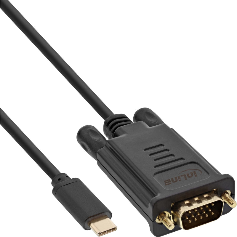 Inline Cable , USB Type-c Male a VGA Male (modo Alternativo Dp), Black 2M
