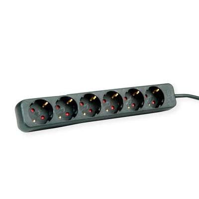 Roline 6-VÍAS Power Strip Plugs Without Switch Black 3M — image 1