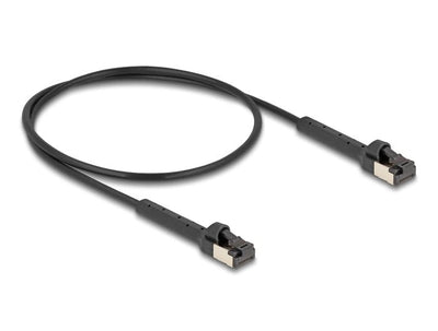Delock RJ45 Slim Network Cable CAT.6A U FTP Acodable Black 0,5M — image 1