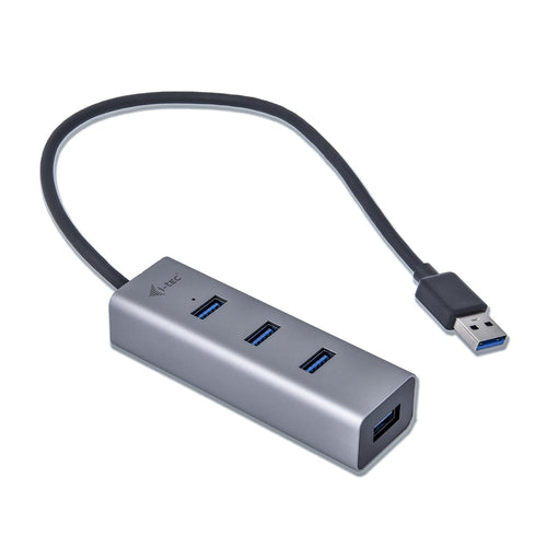 I-tec Hub 4 Ports USB 3.0 Metal Without Power Adapter Ideal Laptops Ultrabook PC Stand Gane And Mac Os — image 1