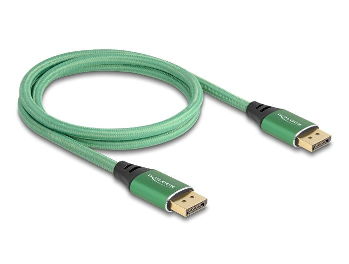 Delock 80629 Cable DisplayPort 16K 60 HZ 1M Metal Green